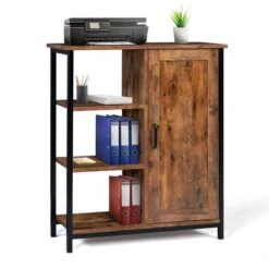 Credenza Con 3 Ripiani E Armadietto DAYTON Effetto Invecchiato Design Industriale 8 Credenza Con 3 Ripiani E Armadietto DAYTON Effetto Invecchiato Design Industriale -Vendite HOMCOM || VIDAXL || Songmics 85683927 2