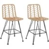 Sgabelli Da Bar 2 Pz 45x56x103,5 Cm Rattan PE E Acciaio VidaXL 1 Sgabelli Da Bar 2 Pz 45x56x103,5 Cm Rattan PE E Acciaio VidaXL -Vendite HOMCOM || VIDAXL || Songmics 86434192 1