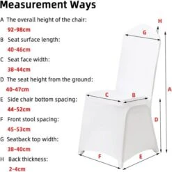 Coprisedia Spandex Elastico 50 Pezzi Bianco Copertura Della Sedia Per Matrimonio Fodera Copre Con Schienale Da Sala Pranzo Decorazione -Vendite HOMCOM || VIDAXL || Songmics 87878348 5