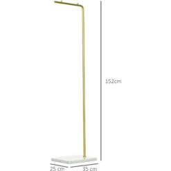 HOMCOM Appendiabiti Da Ingresso, Camera Da Letto E Soggiorno In Metallo E Marmo, 35x25x152 Cm, Oro E Bianco 9 HOMCOM Appendiabiti Da Ingresso, Camera Da Letto E Soggiorno In Metallo E Marmo, 35x25x152 Cm, Oro E Bianco -Vendite HOMCOM || VIDAXL || Songmics 87893267 3