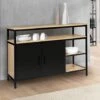Credenza A 2 Ante, Nera, Design Industriale BOSTON 1 Credenza A 2 Ante, Nera, Design Industriale BOSTON -Vendite HOMCOM || VIDAXL || Songmics 88042130 1