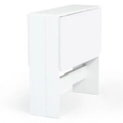 Tavolo Consolle Pieghevole 2-4 Persone In Legno Bianco EDI 9 Tavolo Consolle Pieghevole 2-4 Persone In Legno Bianco EDI -Vendite HOMCOM || VIDAXL || Songmics 88042226 3