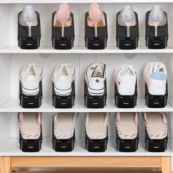 Set Di 30 Regolabile Scarpiera Salvaspazio Portascarpe Organizer Scarpe Portascarpe Regolaili In Plastica, Nero HENGMEI 11 Set Di 30 Regolabile Scarpiera Salvaspazio Portascarpe Organizer Scarpe Portascarpe Regolaili In Plastica, Nero HENGMEI -Vendite HOMCOM || VIDAXL || Songmics 88136408 5