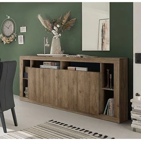 Madia 4 Ante, Finitura Mercure, Made In Italy 3 Madia 4 Ante, Finitura Mercure, Made In Italy