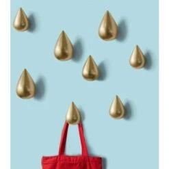 Set Di 7 Appendiabiti Creativo Goccia D'Acqua Gancio Decorazione Da Parete Decorazione Moderna, Oro, 4.87.5cm 10 Set Di 7 Appendiabiti Creativo Goccia D'Acqua Gancio Decorazione Da Parete Decorazione Moderna, Oro, 4.87.5cm -Vendite HOMCOM || VIDAXL || Songmics 88724617 4