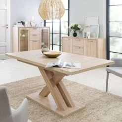 Tavolo Allungabile Con Gambe Incrociate Rovere Avant