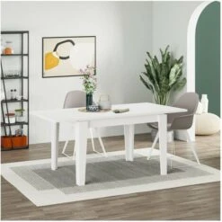 Tavolo Allungabile Bianco 120x80 Cm Megaron -Vendite HOMCOM || VIDAXL || Songmics 88771006 2