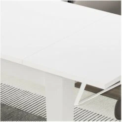 Tavolo Allungabile Bianco 120x80 Cm Megaron -Vendite HOMCOM || VIDAXL || Songmics 88771006 5