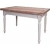 Dmora Tavolo Classico Allungabile Per Cucina, Scrittoio Vintage In Legno, Consolle Con Allunghe, Made In Italy, Cm 80x140/220h80, Colore Bianco E Noce