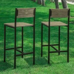 SoBuy Sgabello Alto Sgabello Bar Sgabelli Bar Legno 2 Pezzi Legno FST53X2 -Vendite HOMCOM || VIDAXL || Songmics 8937355 5
