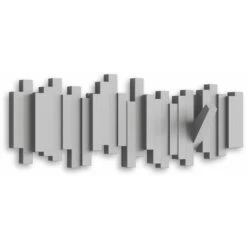 Umbra Sticks Attaccapanni Da Parete Con Cinque Ganci Ribaltabili, Grigio, ‎49.5 X 3 X 18 Cm 843.68 Grammi