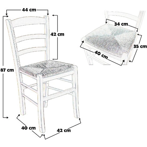 Sedia Paesana Paglia Noce 7 Sedia Paesana Paglia Noce - immagine 5