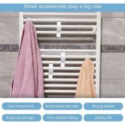 LITZEE Ganci Per Accappatoio Da Bagno Confezione Da 8 Ganci Per Scaldasalviette Per Bagno Cucina Toilette -Vendite HOMCOM || VIDAXL || Songmics 90638715 3