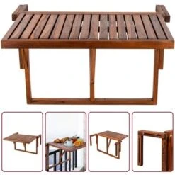 PrixPrime - Autentico Tavolo Con Ripiano Pieghevole In Legno Di Teak 60x40 Cm -Vendite HOMCOM || VIDAXL || Songmics 90821397 3