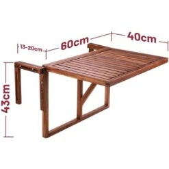 PrixPrime - Autentico Tavolo Con Ripiano Pieghevole In Legno Di Teak 60x40 Cm -Vendite HOMCOM || VIDAXL || Songmics 90821397 4