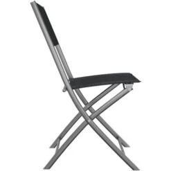 Set Di 4 Sedia Da Giardino Pieghevoli Sedie Da Esterno - Poltrone Da Giardino In Acciaio E Textilene Nero BV281315 - BonneVie -Vendite HOMCOM || VIDAXL || Songmics 92300671 4