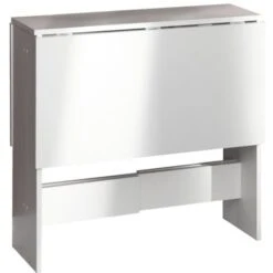Temahome Trick A1 Tavolo Pieghevole, Legno, Bianco (White), 73.4 X 28 X 76 Cm