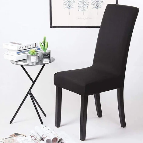 None Coprisedia Con Schienale, Universale Protettivo Elastico, Lavabile Estraibile, Facile Da Pulire E Resistente, Copertura Delle Sedia Adatta Per Casa, Hotel, Festa (Nero, 4 Pezzi) 4 None Coprisedia Con Schienale, Universale Protettivo Elastico, Lavabile Estraibile, Facile Da Pulire E Resistente, Copertura Delle Sedia Adatta Per Casa, Hotel, Festa (Nero, 4 Pezzi) - immagine 2