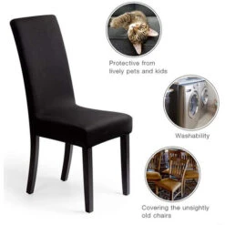 None Coprisedia Con Schienale, Universale Protettivo Elastico, Lavabile Estraibile, Facile Da Pulire E Resistente, Copertura Delle Sedia Adatta Per Casa, Hotel, Festa (Nero, 4 Pezzi) 9 None Coprisedia Con Schienale, Universale Protettivo Elastico, Lavabile Estraibile, Facile Da Pulire E Resistente, Copertura Delle Sedia Adatta Per Casa, Hotel, Festa (Nero, 4 Pezzi) -Vendite HOMCOM || VIDAXL || Songmics 92973526 4
