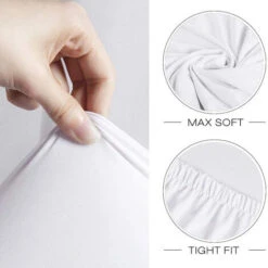 None Coprisedia Elasticizzato Bianco 6 Pezzi -Vendite HOMCOM || VIDAXL || Songmics 92974733 3