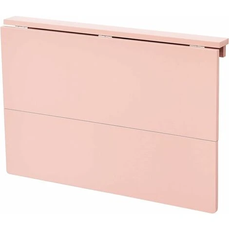 COSTWAY Tavolo Pieghevole A Muro, Tavolino Porta PC Da Parete In Legno, Tavolo A Scomparsa Multifunzionale, Ideale Per Soggiorno, Cucina E Studio, 80 X 60 X 45 Cm, Pink 7 COSTWAY Tavolo Pieghevole A Muro, Tavolino Porta PC Da Parete In Legno, Tavolo A Scomparsa Multifunzionale, Ideale Per Soggiorno, Cucina E Studio, 80 X 60 X 45 Cm, Pink - immagine 5