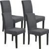 Nova Set Da 4 Fodere Per Sedie Copertura Elasticizzata Disponibili Varie Tonalità Dimensioni : Grigio Scuro -Vendite HOMCOM || VIDAXL || Songmics 94578021 1