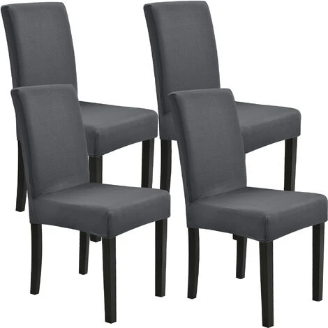 Nova Set Da 4 Fodere Per Sedie Copertura Elasticizzata Disponibili Varie Tonalità Dimensioni : Grigio Scuro 3 Nova Set Da 4 Fodere Per Sedie Copertura Elasticizzata Disponibili Varie Tonalità Dimensioni : Grigio Scuro