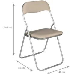 Dmora Set Di Sei Sedie Pieghevoli, Colore Sabbia, Misure 43 X 47 X 78 Cm 9 Dmora Set Di Sei Sedie Pieghevoli, Colore Sabbia, Misure 43 X 47 X 78 Cm -Vendite HOMCOM || VIDAXL || Songmics 95146729 3