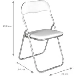 Dmora Set Di Sei Sedie Pieghevoli, Colore Bianco, Misure 43 X 47 X 78 Cm 9 Dmora Set Di Sei Sedie Pieghevoli, Colore Bianco, Misure 43 X 47 X 78 Cm -Vendite HOMCOM || VIDAXL || Songmics 95146730 3