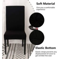 Set Di 6 Coprisedia Elasticizzati Universali - Moderni - Neri 9 Set Di 6 Coprisedia Elasticizzati Universali - Moderni - Neri -Vendite HOMCOM || VIDAXL || Songmics 95548362 3