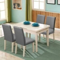 Set Di 6 Fodere Universali Elastiche Per Sedia - Moderne - Grigio -Vendite HOMCOM || VIDAXL || Songmics 95548483 3