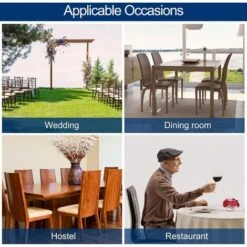 Set Di 6 Fodere Universali Elastiche Per Sedia - Moderne - Grigio -Vendite HOMCOM || VIDAXL || Songmics 95548483 5