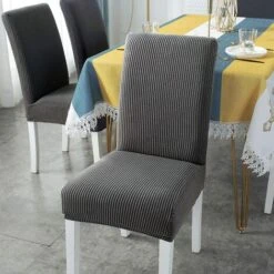6 Coprisedie Elasticizzate Per Sedia Da Pranzo, Coprisedia, Grigio 11 6 Coprisedie Elasticizzate Per Sedia Da Pranzo, Coprisedia, Grigio -Vendite HOMCOM || VIDAXL || Songmics 95564291 5