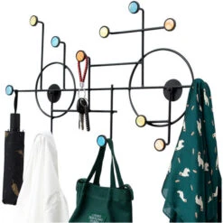 FREOSEN Appendiabiti Da Parete In Metallo - 12 Ganci - Appendiabiti Con 12 Ganci Per Camera Da Letto, Soggiorno, Bagno