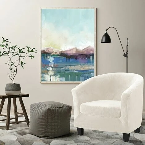 Velvet Club Fodera Per Poltrona Set Di Due Pezzi Fodera Elastica Per Poltrona Soggiorno Poltrona Fodera Per Poltrona Poltrona Per Poltrona Con Fodera Per Cuscino (Beige) 4 Velvet Club Fodera Per Poltrona Set Di Due Pezzi Fodera Elastica Per Poltrona Soggiorno Poltrona Fodera Per Poltrona Poltrona Per Poltrona Con Fodera Per Cuscino (Beige) - immagine 2