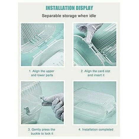 Scatole Per Scarpe, Impilabili Con Connettori In Plastica, Pieghevoli, Plastica Solida Traspirante Trasparente 5 Scatole Per Scarpe, Impilabili Con Connettori In Plastica, Pieghevoli, Plastica Solida Traspirante Trasparente - immagine 3