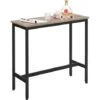 Songmics VASAGLE Tavolo Da Bar Rettangolare Stretto, Tavolo Da Cucina, Tavolo Da Pranzo Alto, Robusto Telaio In Metallo, 100 X 40 X 90 Cm, Facile Da Assemblare, Greige E Nero -Vendite HOMCOM || VIDAXL || Songmics 96923017 1