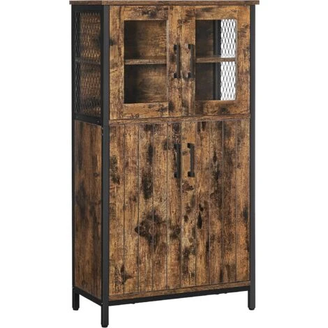 VASAGLE Mobiletto Multiuso, Armadietto, Credenza, Ripiano Regolabile, Mobile Da Bagno, Struttura In Acciaio, Per Salotto Cucina, Stile Industriale, Marrone Vintage E Nero Da SONGMICS 3 VASAGLE Mobiletto Multiuso, Armadietto, Credenza, Ripiano Regolabile, Mobile Da Bagno, Struttura In Acciaio, Per Salotto Cucina, Stile Industriale, Marrone Vintage E Nero Da SONGMICS