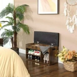 VASAGLE Panca Scarpiera, Panchina Con Seduta Imbottita, 3 Scomparti E 1 Contenitore, Portascarpe, Soggiorno Salotto Corridoio Camera Da Letto, Capacità Di Carico Di 150 Kg, Marrone Vintage Da SONGMICS 9 VASAGLE Panca Scarpiera, Panchina Con Seduta Imbottita, 3 Scomparti E 1 Contenitore, Portascarpe, Soggiorno Salotto Corridoio Camera Da Letto, Capacità Di Carico Di 150 Kg, Marrone Vintage Da SONGMICS -Vendite HOMCOM || VIDAXL || Songmics 97056557 3