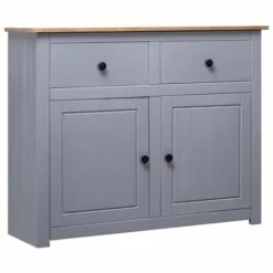 Vendite HOMCOM || VIDAXL || Songmics 23 Credenza Grigia 93x40x80 Cm In Legno Massello Di Pino Panama