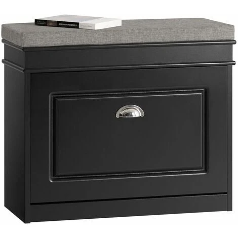 Mobili Per Scarpe Serie Scarpiere 1 Anta 1 Cuscino SoBuy 60x24x51cm Nero FSR82-K-SCH 3 Mobili Per Scarpe Serie Scarpiere 1 Anta 1 Cuscino SoBuy 60x24x51cm Nero FSR82-K-SCH