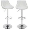 Set 2 Sgabelli Cucina Seduta Pelle Imbottita Sgabello Girevole Casa Bar Bianco 1 Set 2 Sgabelli Cucina Seduta Pelle Imbottita Sgabello Girevole Casa Bar Bianco -Vendite HOMCOM || VIDAXL || Songmics 97314859 1