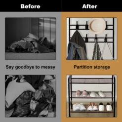 Bigzzia Appendiabiti 3 In 1 Metallo Con 16 Ganci Rimovibili, Appendiabiti Per Scarpe, Vestiti, Ombrello, Nero 9 Bigzzia Appendiabiti 3 In 1 Metallo Con 16 Ganci Rimovibili, Appendiabiti Per Scarpe, Vestiti, Ombrello, Nero -Vendite HOMCOM || VIDAXL || Songmics 98925576 3